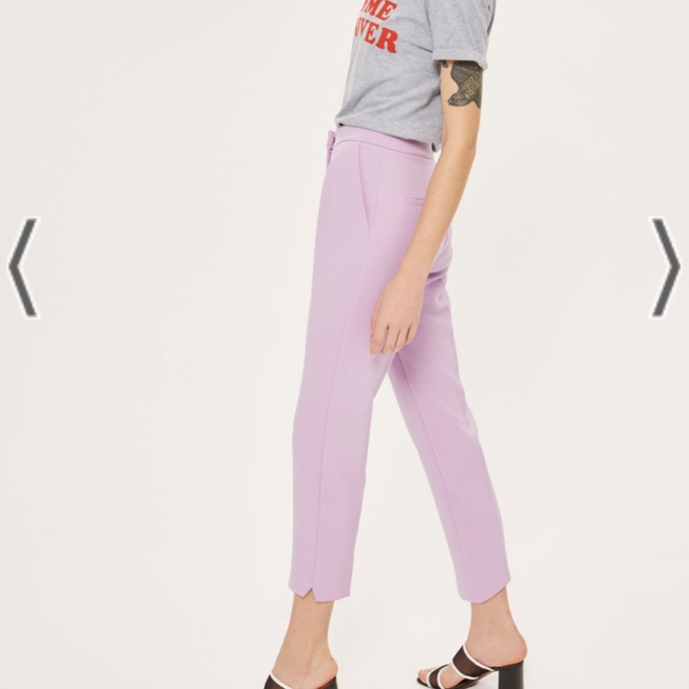 TopShop split hem peg trousers